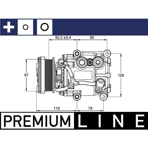 Kompresor klimatizácie MAHLE ACP 22 000P - obr. 2