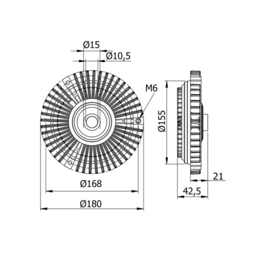 Spojka ventilátora chladenia MAHLE CFC 71 000S