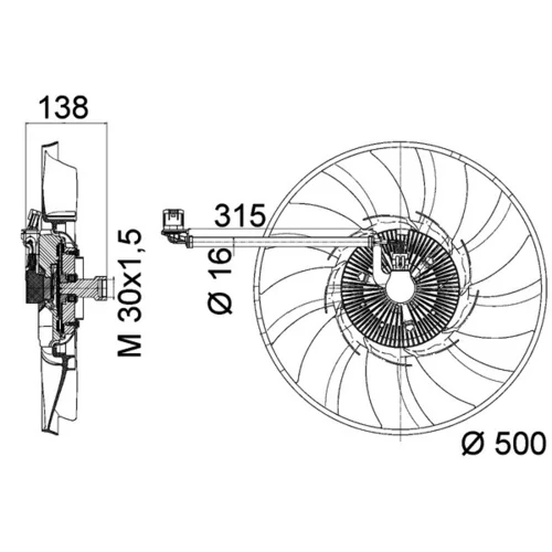 Ventilátor chladenia motora MAHLE CFF 471 000P - obr. 2