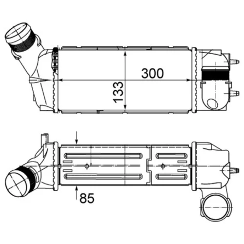 Chladič plniaceho vzduchu CI 493 000S /MAHLE/ - obr. 1