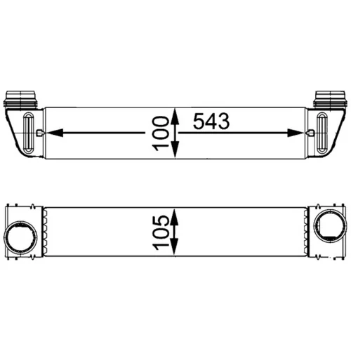 Chladič plniaceho vzduchu CI 79 000S /MAHLE/ - obr. 1