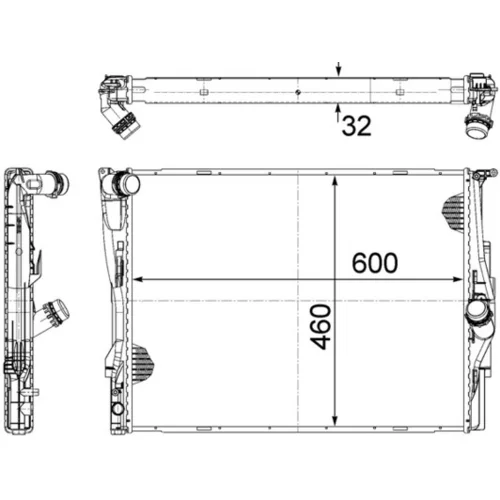 Chladič motora CR 1087 000S /MAHLE/ - obr. 1