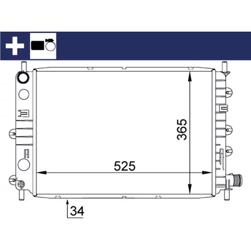 Chladič motora MAHLE CR 1142 000S