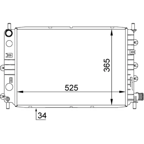 Chladič motora MAHLE CR 1142 000S - obr. 1