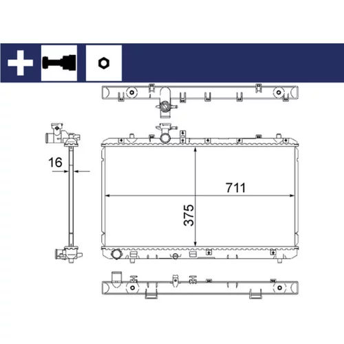 Chladič motora MAHLE CR 1314 000S