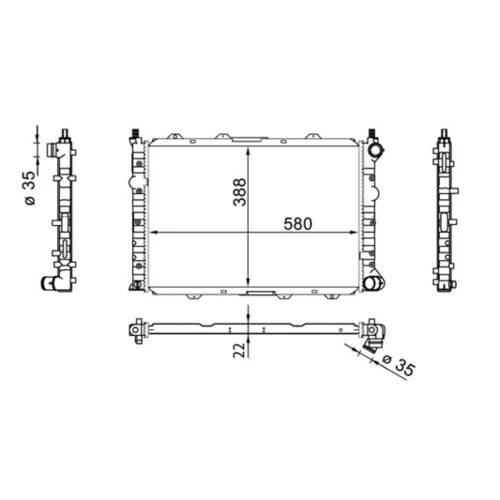 Chladič motora MAHLE CR 1567 000S