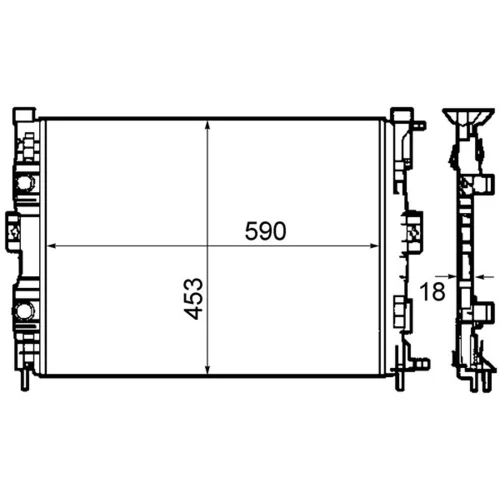 Chladič motora MAHLE CR 1690 000S - obr. 1