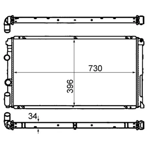 Chladič motora MAHLE CR 204 000S