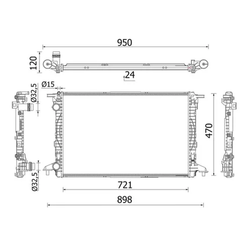 Chladič motora MAHLE CR 2179 000S