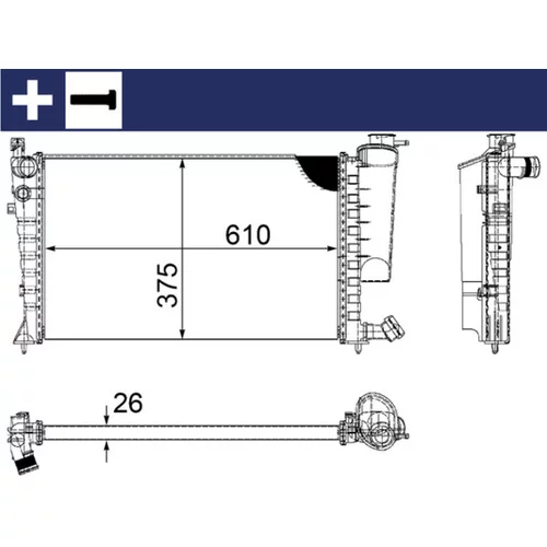 Chladič motora MAHLE CR 2206 000S