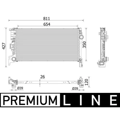 Chladič motora MAHLE CR 2335 000P