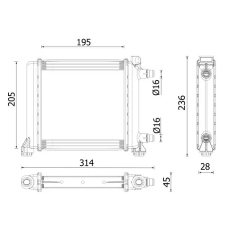 Chladič motora MAHLE CR 2642 000P