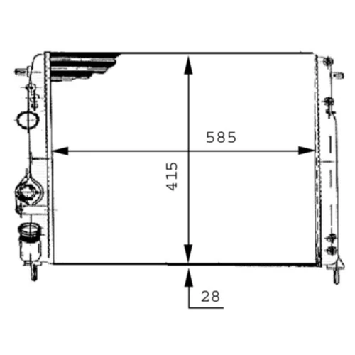 Chladič motora MAHLE CR 493 000S - obr. 1