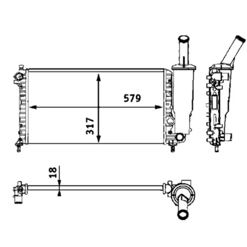 Chladič motora MAHLE CR 552 000S