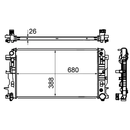 Chladič motora MAHLE CR 62 000S