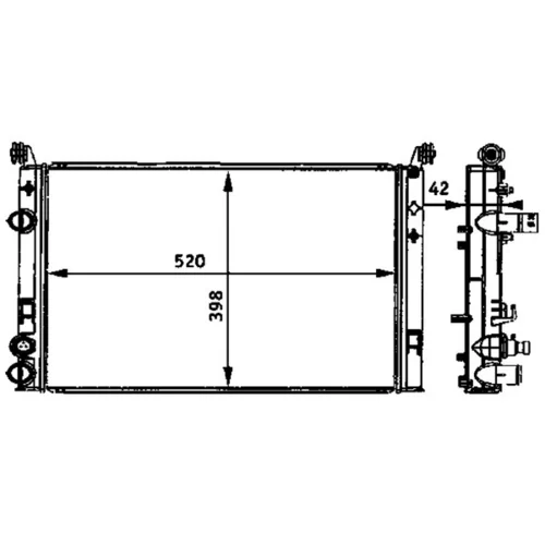 Chladič motora MAHLE CR 645 000P - obr. 1