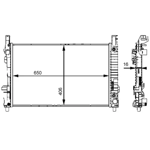 Chladič motora MAHLE CR 661 000S