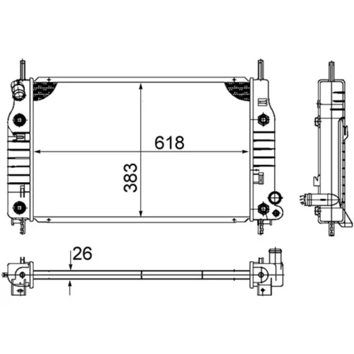 Chladič motora MAHLE CR 741 000S