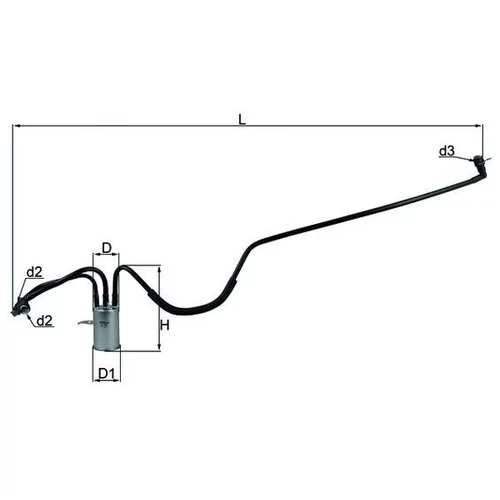 Palivový filter KL 553 /MAHLE/