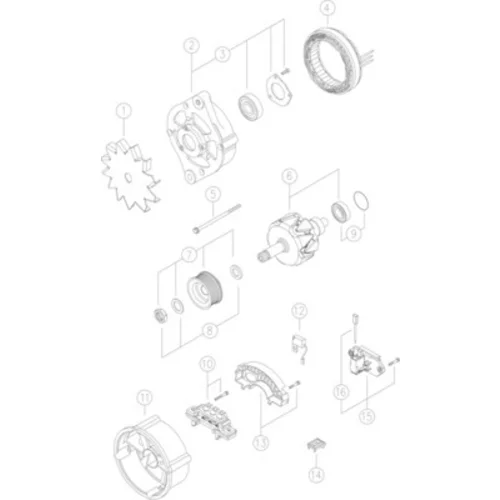 Alternátor MAHLE MG 112 - obr. 2