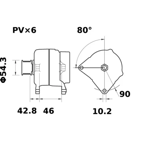 Alternátor MAHLE MG 31 - obr. 4