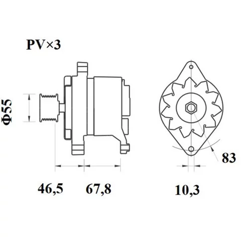 Alternátor MAHLE MG 406 - obr. 1