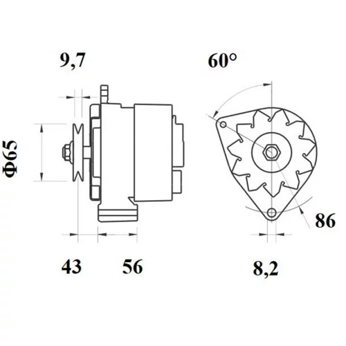 Alternátor MAHLE MG 527 - obr. 1