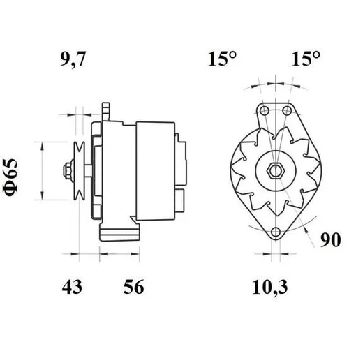 Alternátor MAHLE MG 95 - obr. 4