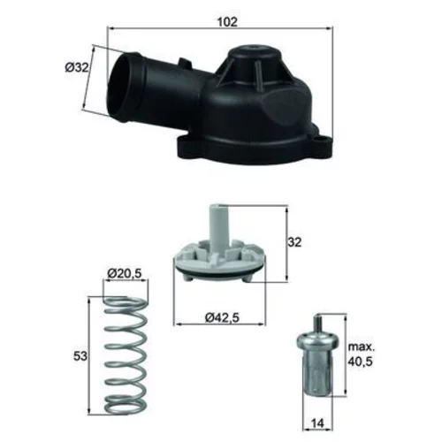 Termostat chladenia MAHLE TI 244 83D - obr. 2