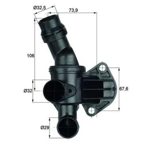 Termostat chladenia MAHLE TI 6 87 - obr. 2