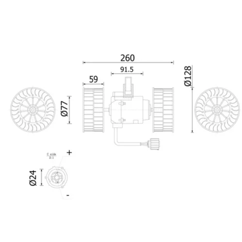 Vnútorný ventilátor MAHLE AB 324 000S