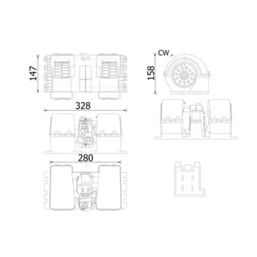 Vnútorný ventilátor MAHLE AB 38 000S