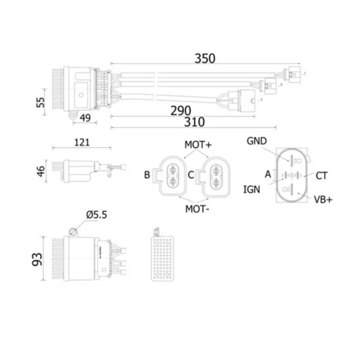 Regulator, ventilator vnutorneho priestoru MAHLE ABR 78 000S