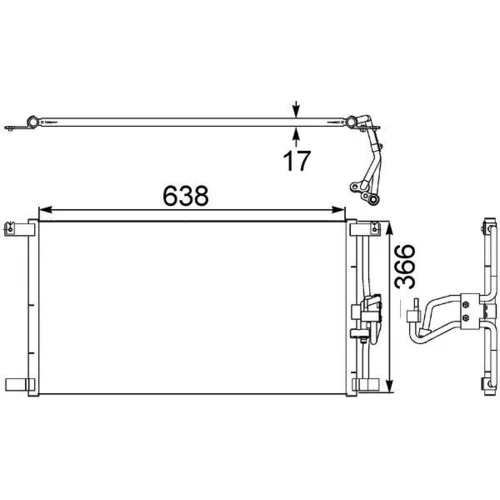 Kondenzátor klimatizácie MAHLE AC 246 000S - obr. 1