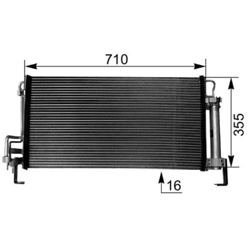 Kondenzátor klimatizácie MAHLE AC 265 000S - obr. 2