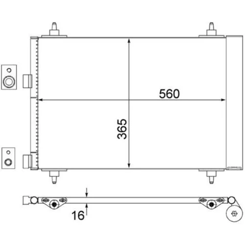 Kondenzátor klimatizácie AC 315 000S /MAHLE/