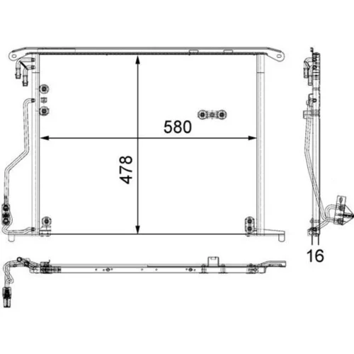 Kondenzátor klimatizácie MAHLE AC 334 000S