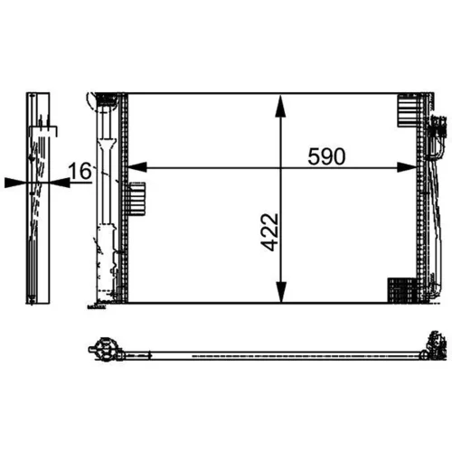 Kondenzátor klimatizácie MAHLE AC 344 000P - obr. 1