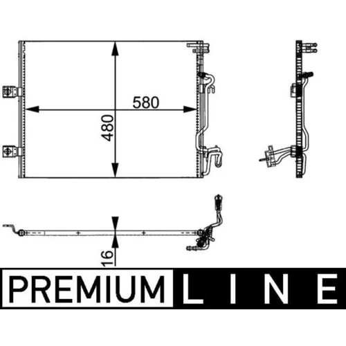 Kondenzátor klimatizácie MAHLE AC 364 000P - obr. 2