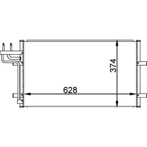 Kondenzátor klimatizácie MAHLE AC 374 000P - obr. 1