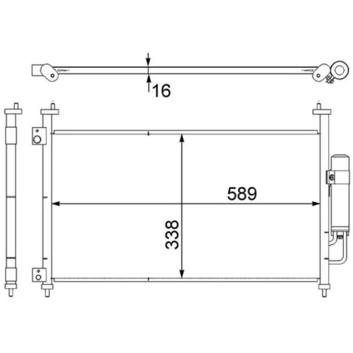 Kondenzátor klimatizácie MAHLE AC 464 000S - obr. 1