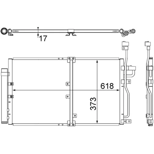 Kondenzátor klimatizácie AC 510 000S /MAHLE/ - obr. 1