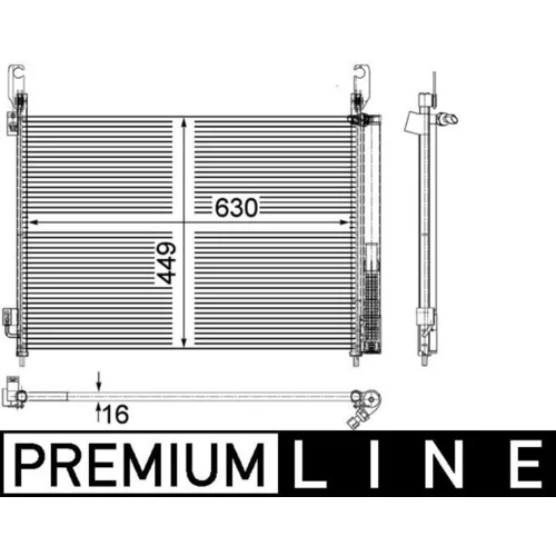 Kondenzátor klimatizácie MAHLE AC 588 000P