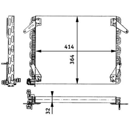 Kondenzátor klimatizácie MAHLE AC 658 000P - obr. 2