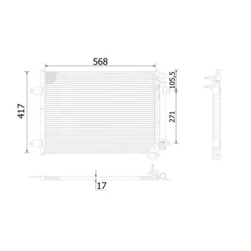 Kondenzátor klimatizácie MAHLE AC 734 000S - obr. 1