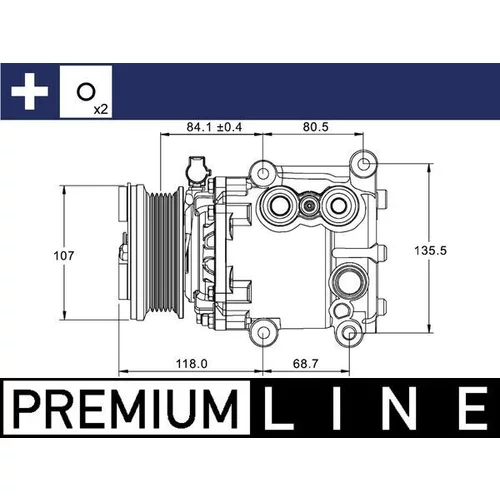 Kompresor klimatizácie MAHLE ACP 1336 000P - obr. 2