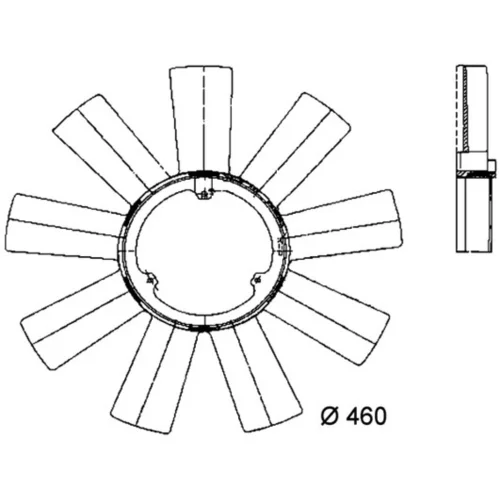 Koleso ventilátora chladenia motora MAHLE CFW 18 000P - obr. 1