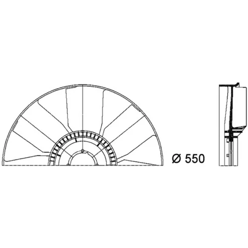 Koleso ventilátora chladenia motora MAHLE CFW 20 000P - obr. 1