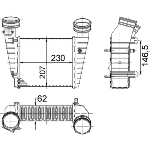 Chladič plniaceho vzduchu MAHLE CI 346 000S - obr. 1