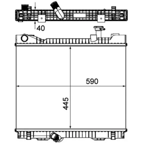 Chladič motora MAHLE CR 1045 000P - obr. 3